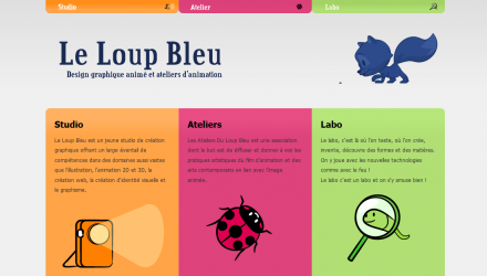 le loup bleu - site internet