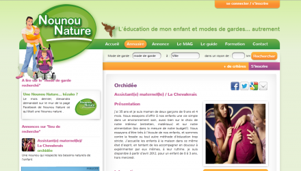 Nounou Nature website