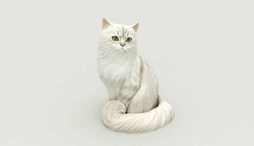 Chat en porcelaine